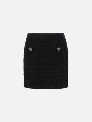 Textured Knit Minidress With Sequins-SELF-PORTRAIT-JOHN JULIA