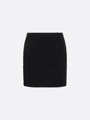 Textured Knit Minidress With Sequins-SELF-PORTRAIT-JOHN JULIA