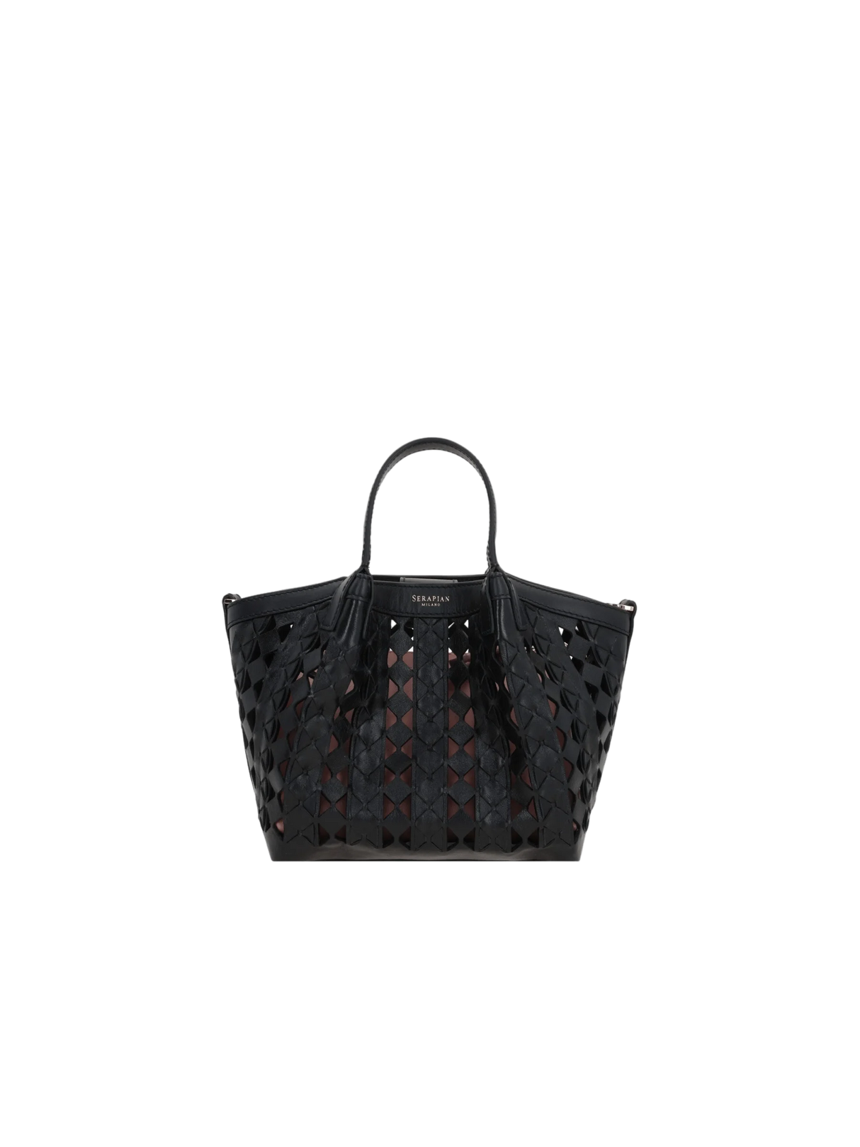 Mosaico See Through Nappa Secret Mini Tote Bag-SERAPIAN-JOHN JULIA