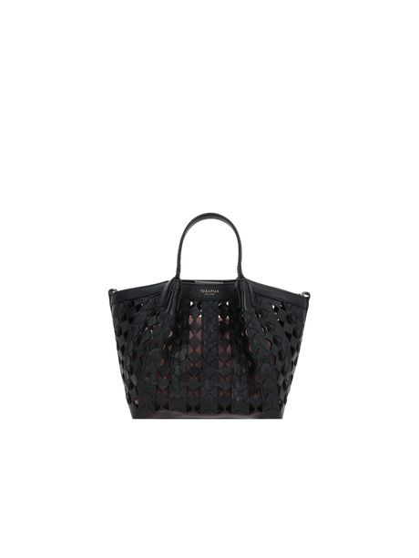 Mosaico See Through Nappa Secret Mini Tote Bag-SERAPIAN-JOHN JULIA