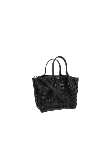 Mosaico See Through Nappa Secret Mini Tote Bag-SERAPIAN-JOHN JULIA