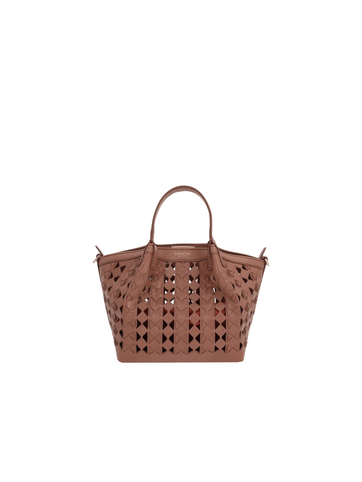 Mosaico See Through Nappa Secret Mini Tote Bag-SERAPIAN-JOHN JULIA