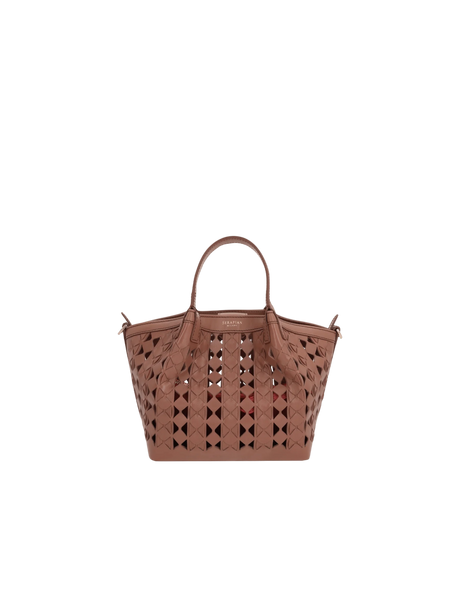 Mosaico See Through Nappa Secret Mini Tote Bag-SERAPIAN-JOHN JULIA