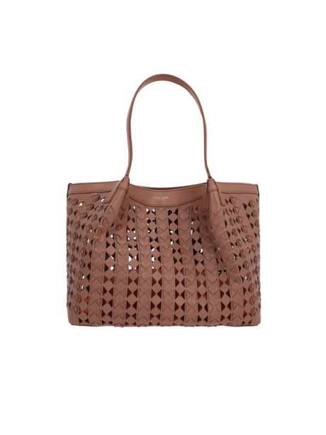 Mosaico See Through Nappa Secret Small Tote Bag-SERAPIAN-JOHN JULIA