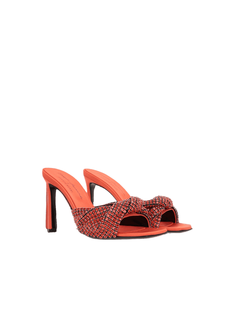 Evangelie Crystal-Embellished Satin Mule Sandals-SERGIO ROSSI-JOHN JULIA