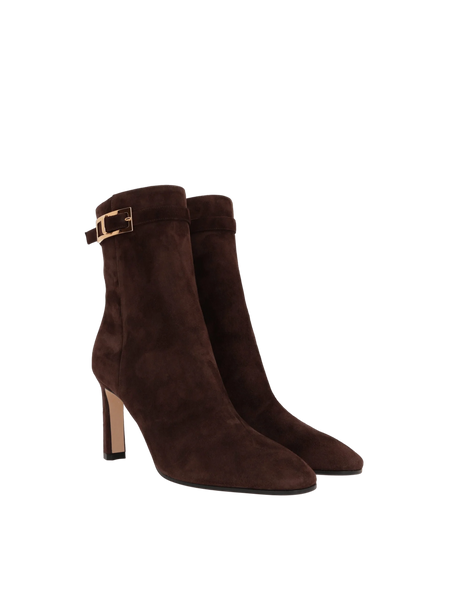 SR Nora Suede Ankle Boots-SERGIO ROSSI-JOHN JULIA