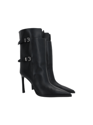 SERGIO ROSSI-SR Thalestris Nappa Ankle Boots-JOHN JULIA