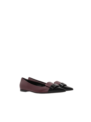 SR1 Nappa and Patent Leather Ballerinas-SERGIO ROSSI-JOHN JULIA