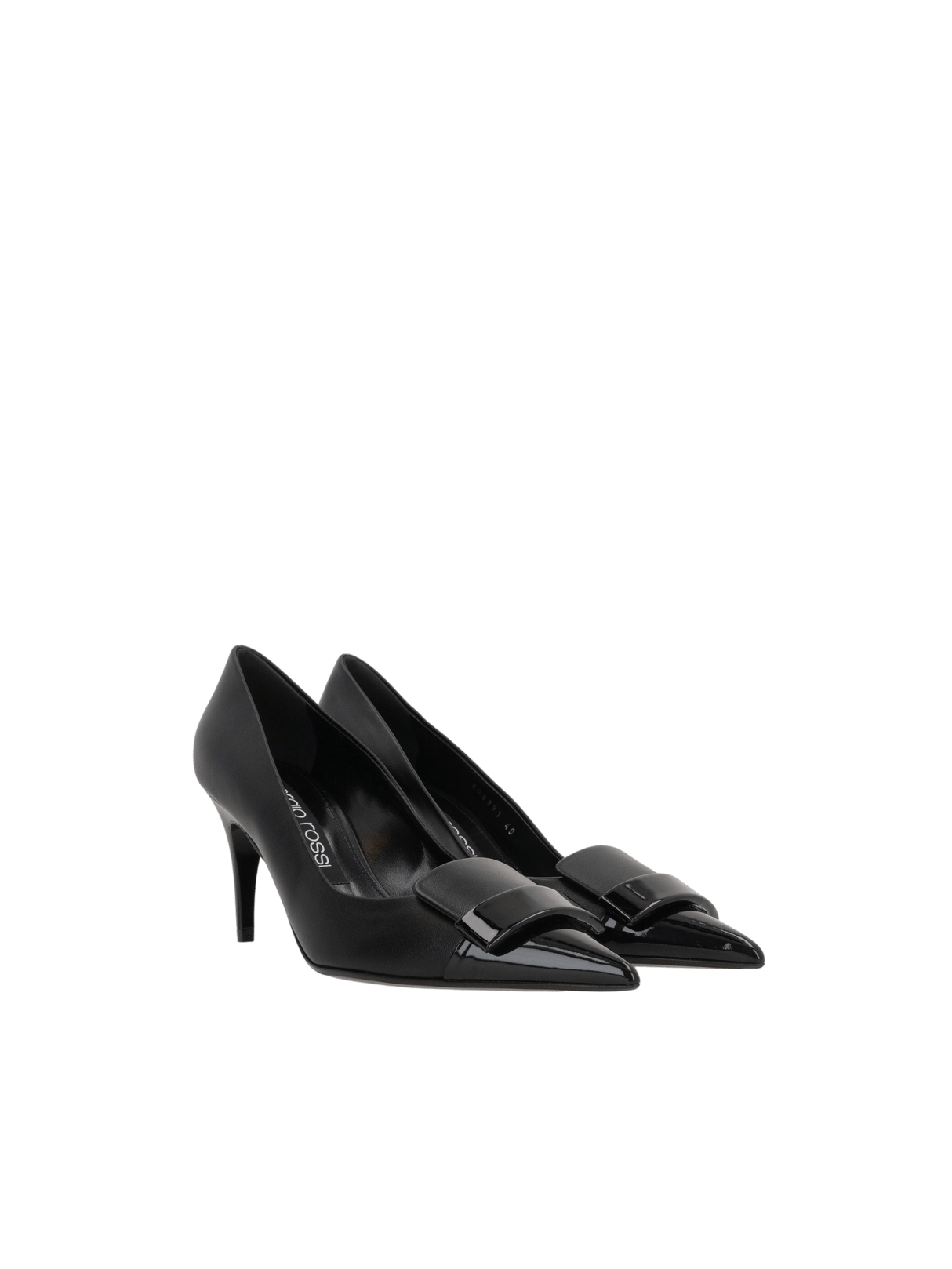 SERGIO ROSSI-Sr1 Nappa and Patent Leather Pumps-JOHN JULIA