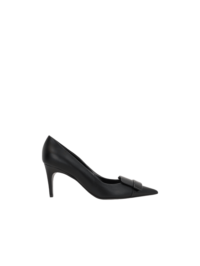 SERGIO ROSSI-Sr1 Nappa and Patent Leather Pumps-JOHN JULIA