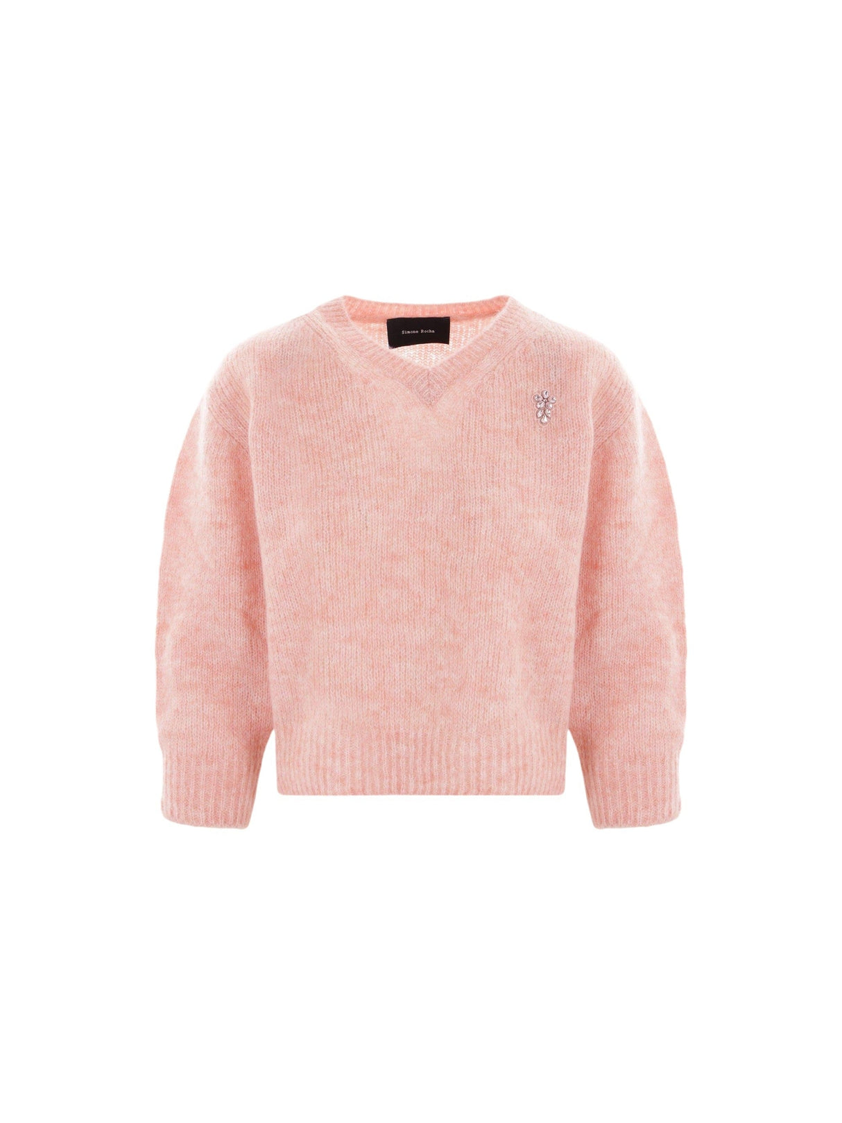 Alpaca Wool Cropped Sweater-SIMONE ROCHA-JOHN JULIA