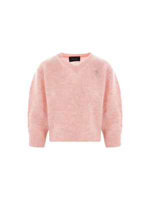 Alpaca Wool Cropped Sweater-SIMONE ROCHA-JOHN JULIA