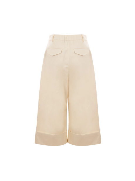 Drill Wide-Leg Cropped Pants-Simone Rocha-JOHN JULIA