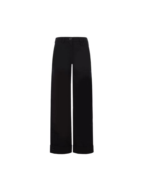 Wide-Leg Twill Pants-Simone Rocha-JOHN JULIA