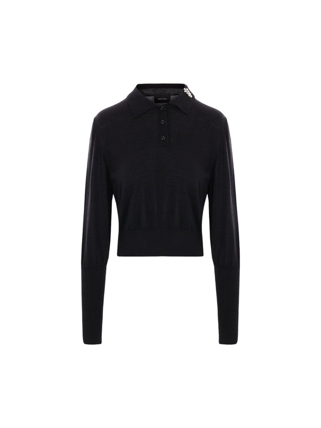 Wool and Silk Polo Sweater-SIMONE ROCHA-JOHN JULIA