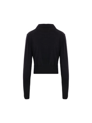 Wool and Silk Polo Sweater-SIMONE ROCHA-JOHN JULIA