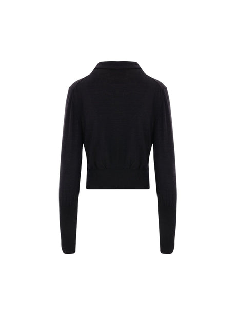 Wool and Silk Polo Sweater-SIMONE ROCHA-JOHN JULIA