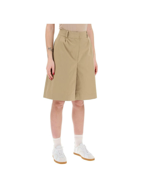 Dark Beige Jane Organic Cotton Shorts SKALL STUDIO JOHN JULIA.