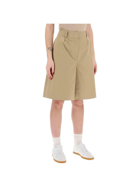 Dark Beige Jane Organic Cotton Shorts SKALL STUDIO JOHN JULIA.