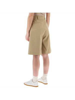 Dark Beige Jane Organic Cotton Shorts SKALL STUDIO JOHN JULIA.