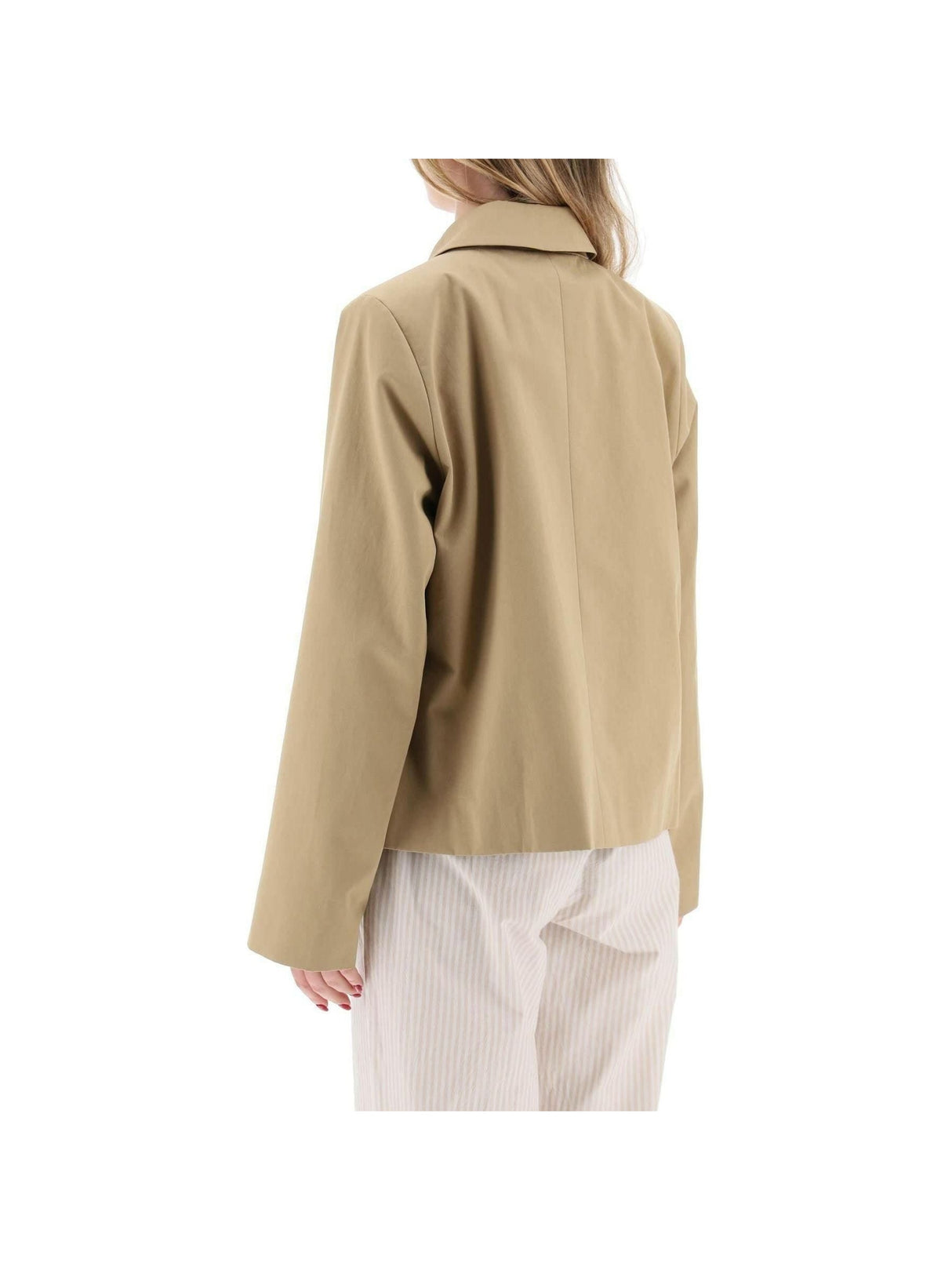 Dark Beige Petra Organic Cotton Canvas Jacket SKALL STUDIO JOHN JULIA.