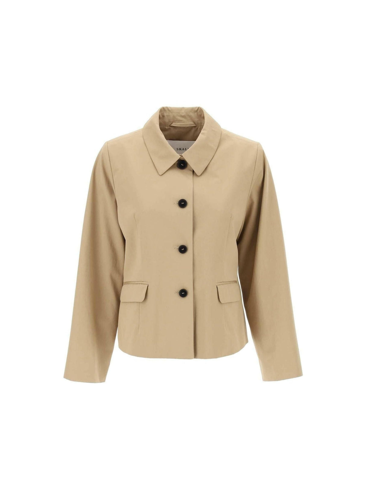 Dark Beige Petra Organic Cotton Canvas Jacket SKALL STUDIO JOHN JULIA.