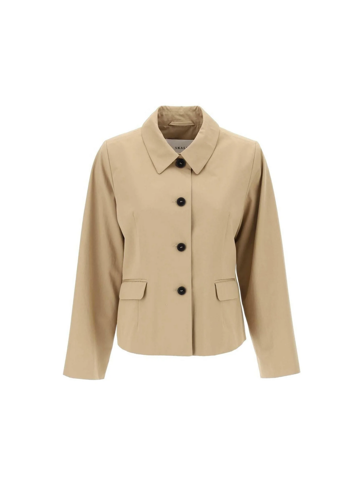 Dark Beige Petra Organic Cotton Canvas Jacket SKALL STUDIO JOHN JULIA.