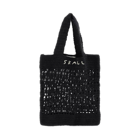 Black Evalu Organic Cotton Crochet Handbag SKALL STUDIO JOHN JULIA.