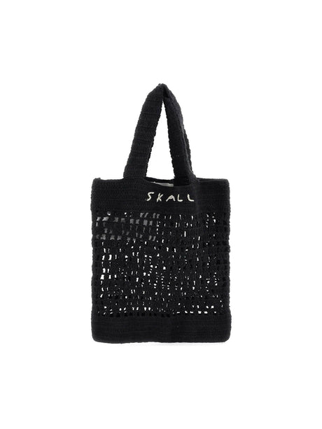 Black Evalu Organic Cotton Crochet Handbag SKALL STUDIO JOHN JULIA.