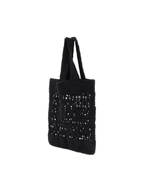 Black Evalu Organic Cotton Crochet Handbag SKALL STUDIO JOHN JULIA.