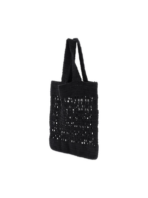 Black Evalu Organic Cotton Crochet Handbag SKALL STUDIO JOHN JULIA.