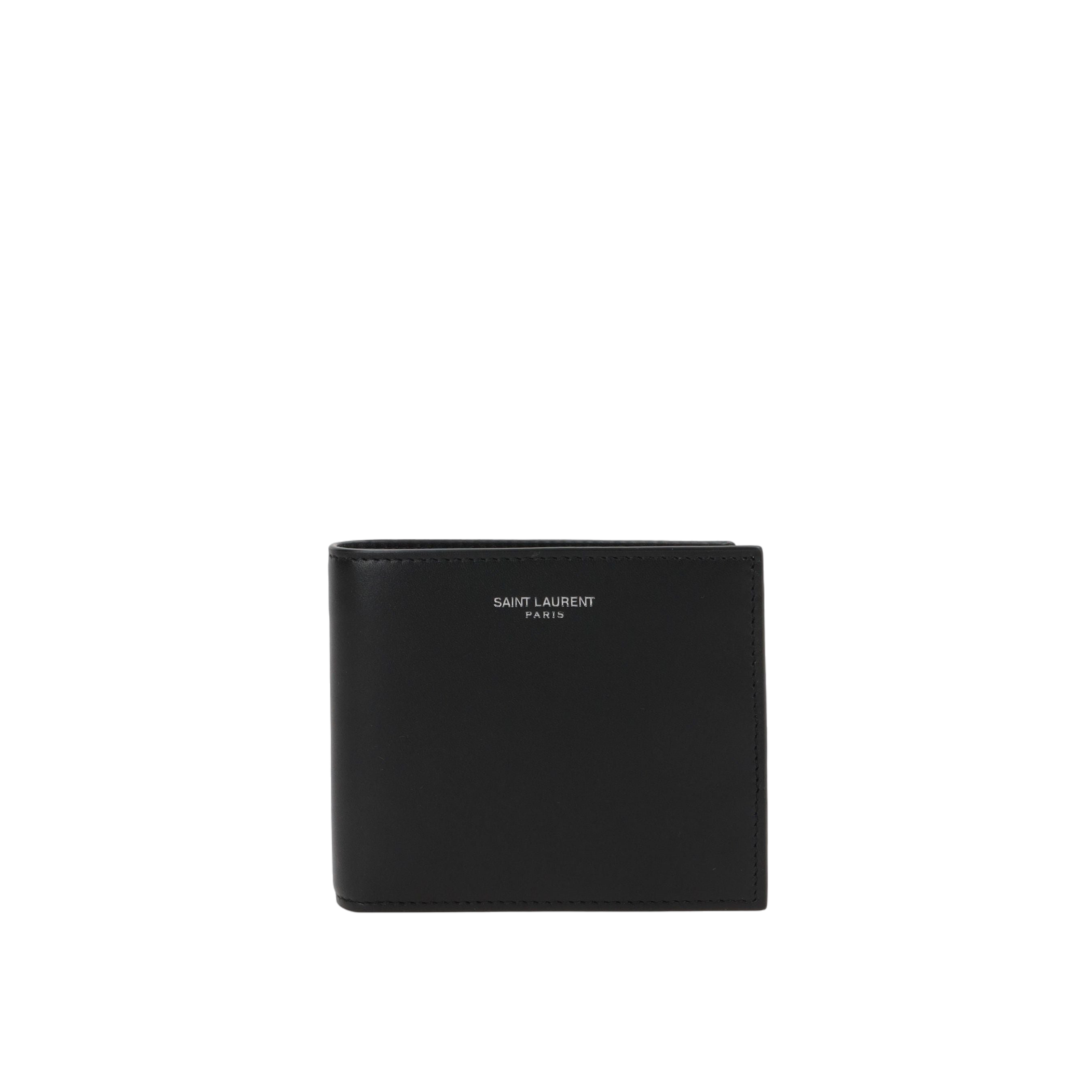 Smooth Leather Bi-Fold Wallet-SAINT LAURENT-JOHN JULIA