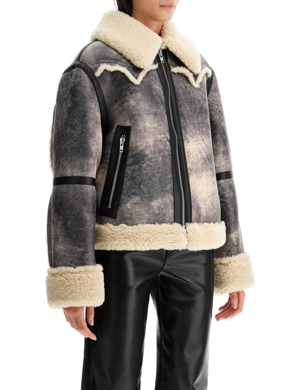 Lessie Faux Shearling Jacket-Stand Studio-JOHN JULIA