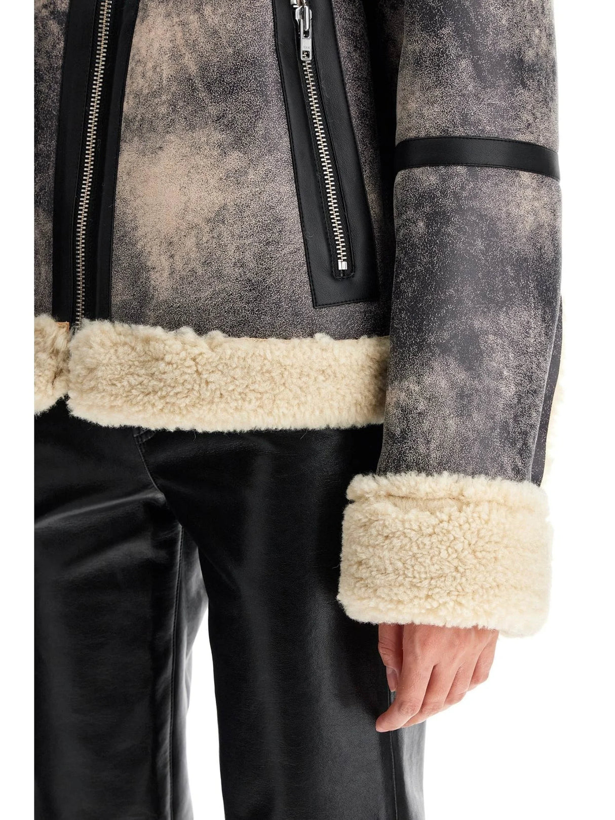 Lessie Faux Shearling Jacket-Stand Studio-JOHN JULIA