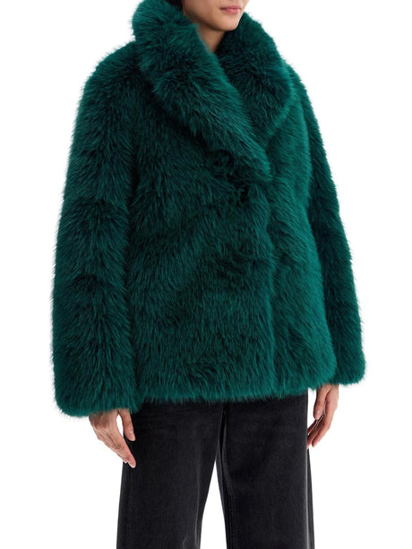 Short Hunter Coat In Faux Fur