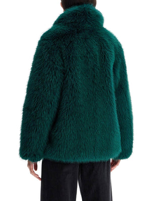 Short Hunter Coat In Faux Fur