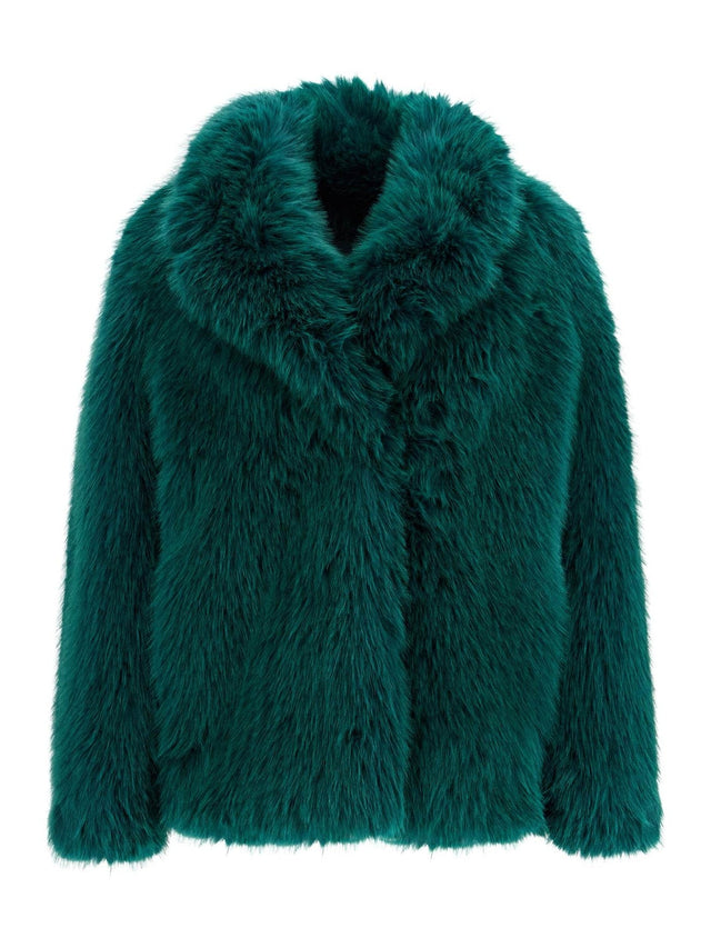 Short Hunter Coat In Faux Fur