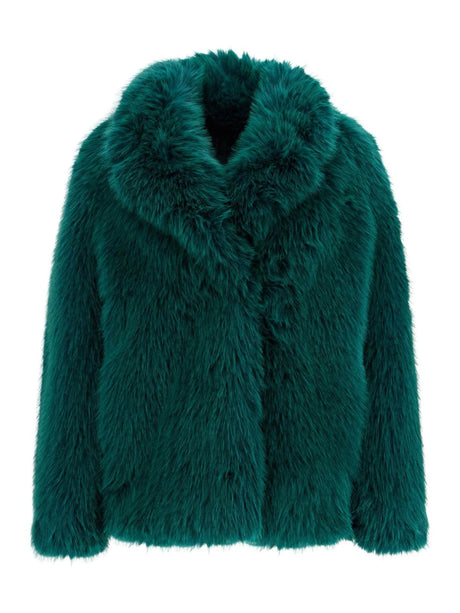 Short Hunter Coat In Faux Fur