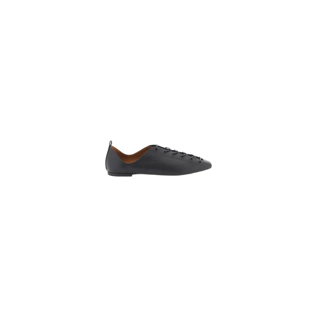 Black Terra Laced Alter Mat Ballerina Flats STELLA MCCARTNEY JOHN JULIA.