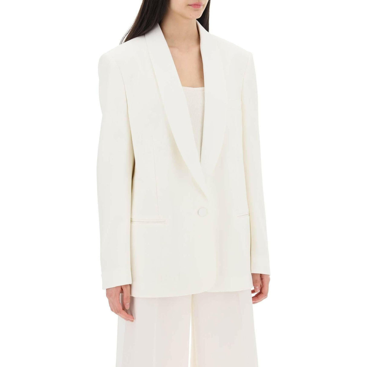 Chalk White Shawl Single-Breasted Jacket STELLA MCCARTNEY JOHN JULIA.