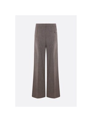 Check Wool Bootcut Trousers-STELLA MCCARTNEY-JOHN JULIA