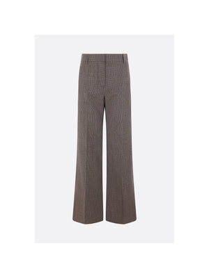 Check Wool Bootcut Trousers-STELLA MCCARTNEY-JOHN JULIA