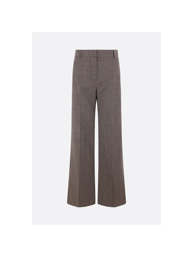 Check Wool Bootcut Trousers-STELLA MCCARTNEY-JOHN JULIA