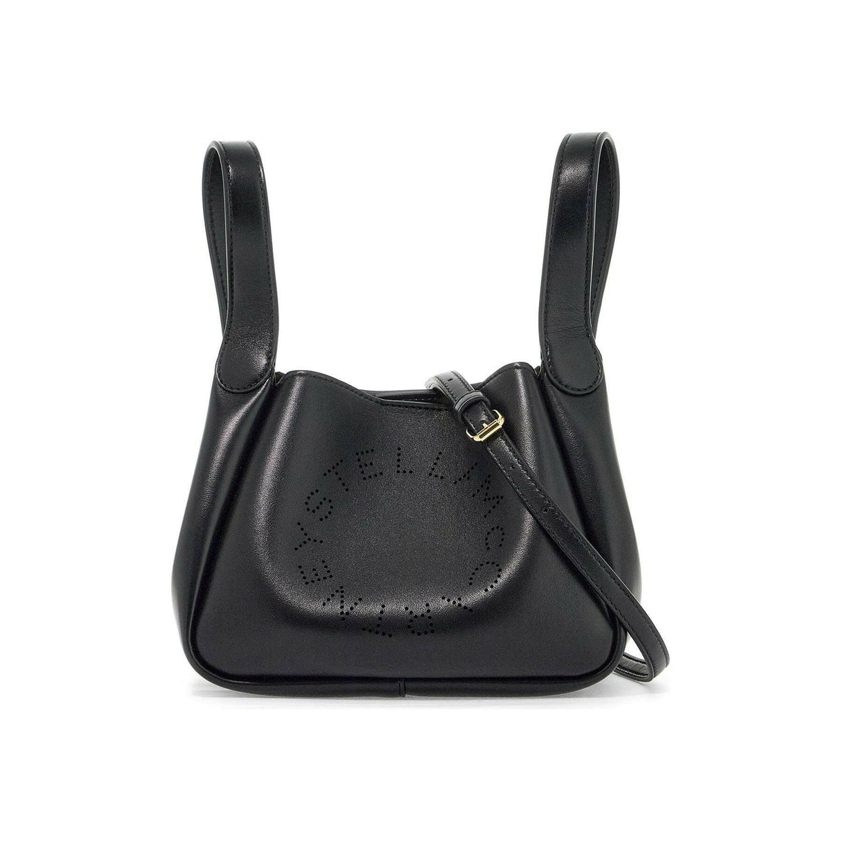 Double Top Handle Logo Crossbody Bag.