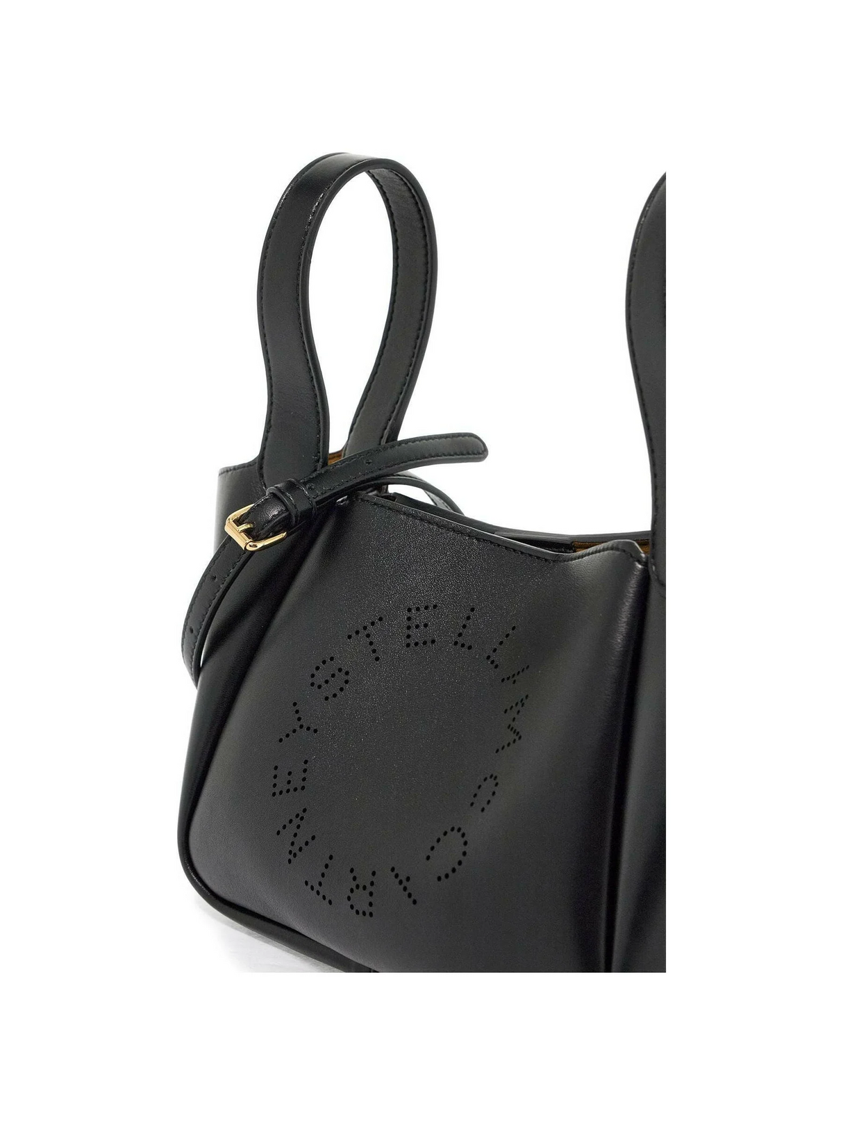 Double Top Handle Logo Crossbody Bag.