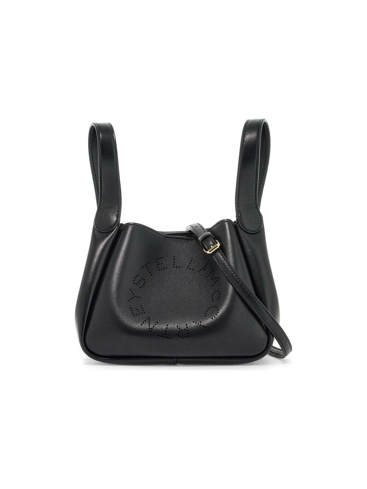 Double Top Handle Logo Crossbody Bag.