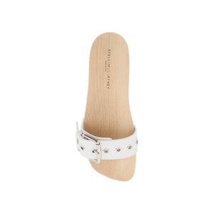 White Elyse 40mm Wooden Sandals STELLA MCCARTNEY JOHN JULIA.