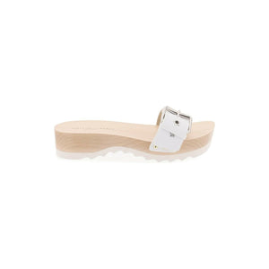 White Elyse 40mm Wooden Sandals STELLA MCCARTNEY JOHN JULIA.