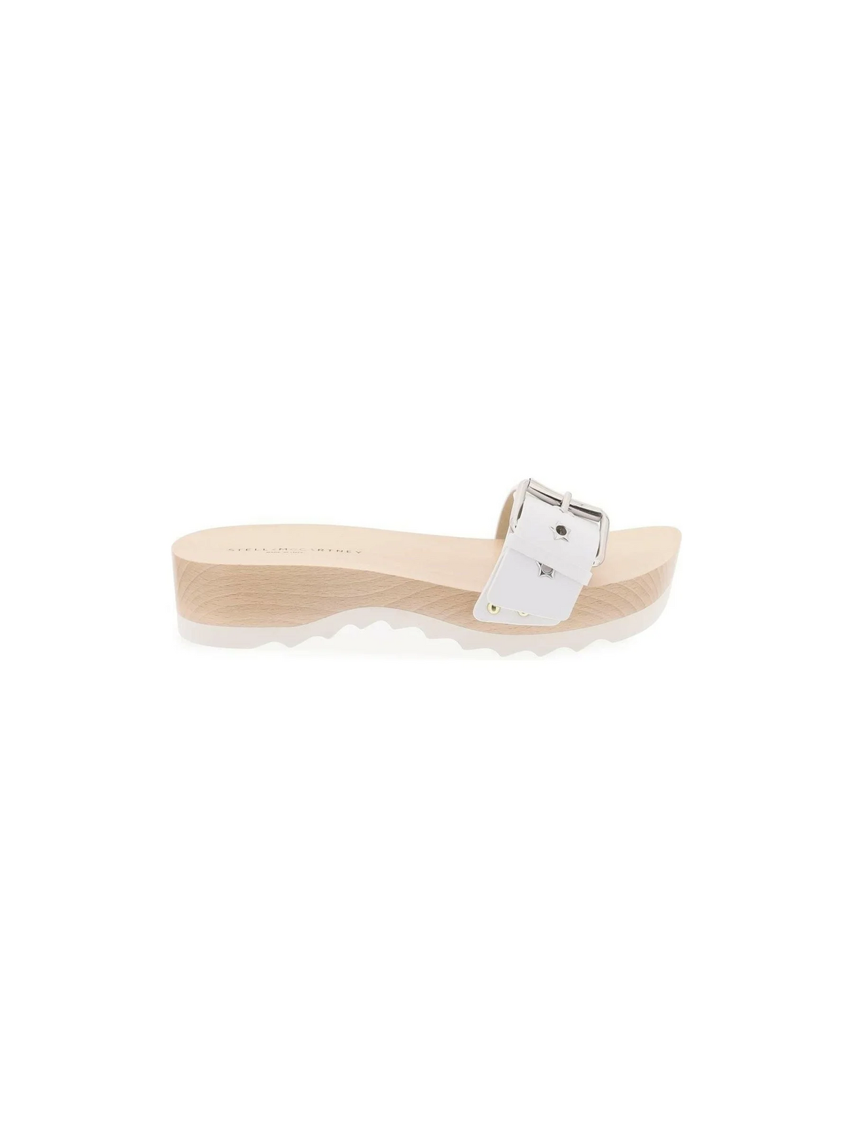 White Elyse 40mm Wooden Sandals STELLA MCCARTNEY JOHN JULIA.