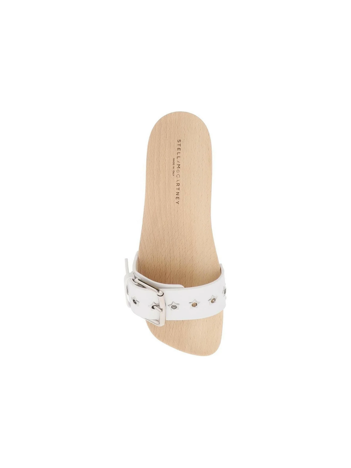 White Elyse 40mm Wooden Sandals STELLA MCCARTNEY JOHN JULIA.